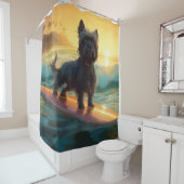 アフェンピンシェビーチ絵画サーフィン シャワーカーテン (インサイチュ)