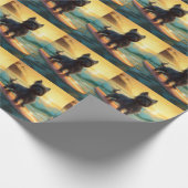 アフェンピンシェビーチ絵画サーフィン ラッピングペーパー (角)