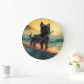 アフェンピンシェビーチ絵画サーフィン ラージ壁時計 (ホーム)