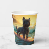 アフェンピンシェビーチ絵画サーフィン 紙コップ (裏面)