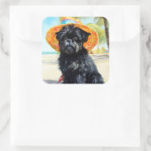 アフェンピンシェビーチ、愛犬家のための夏の贈り物 スクエアシール (バッグ)