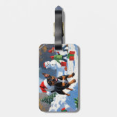アフェンピンシェルクリスマスフェスティバルスノーシーン ラゲッジタグ (裏面縦)
