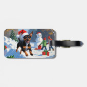 アフェンピンシェルクリスマスフェスティバルスノーシーン ラゲッジタグ (裏面横)