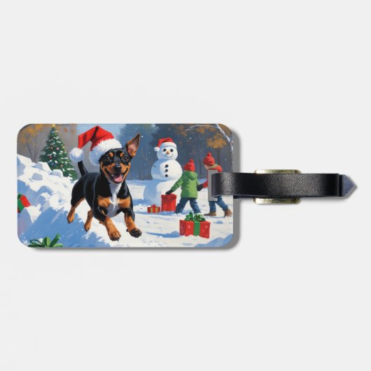 アフェンピンシェルクリスマスフェスティバルスノーシーン ラゲッジタグ (裏面横)