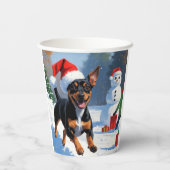 アフェンピンシェルクリスマスフェスティバルスノーシーン 紙コップ (裏面)