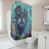 アフェンピンシェルドグースキューバダイビング水中 シャワーカーテン (インサイチュ)