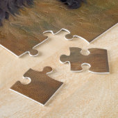 アフェンピンシェルドッグオイルペインティングポートレート ジグソーパズル (側面)