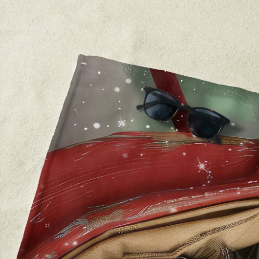 アフェンピンシェルドッグクリスマスフェスティバル ビーチタオル (インサイチュ)