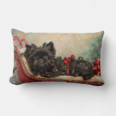 アフェンピンシェルドッグクリスマスフェスティバル ランバークッション (正面)