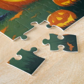 アフェンピンシェルドッグスパンプキンハロウィンおもしろい ジグソーパズル (側面)