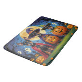 アフェンピンシェルドッグスパンプキンハロウィンおもしろい バスマット (アングル)