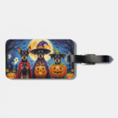 アフェンピンシェルドッグスパンプキンハロウィンおもしろい ラゲッジタグ (裏面横)