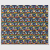 アフェンピンシェルドッグスパンプキンハロウィンおもしろい ラッピングペーパー (フラット)