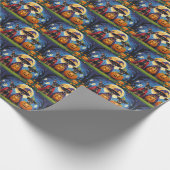 アフェンピンシェルドッグスパンプキンハロウィンおもしろい ラッピングペーパー (角)