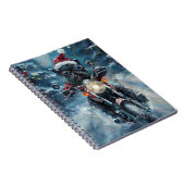 アフェンピンシェルドッグライディングオートバイクリスマス ノートブック (右側)