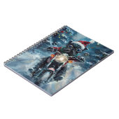 アフェンピンシェルドッグライディングオートバイクリスマス ノートブック (左側)