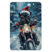 アフェンピンシェルドッグライディングオートバイクリスマス マグネット (縦)