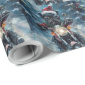 アフェンピンシェルドッグライディングオートバイクリスマス ラッピングペーパー (ロールコーナー)