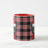 アフェンピンシェルドッグラバーホリデープレイドクリスマス マグカップ (中央)