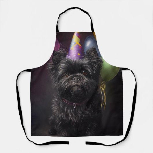 アフェンピンシェルドッグ誕生日バルーン エプロン (正面)
