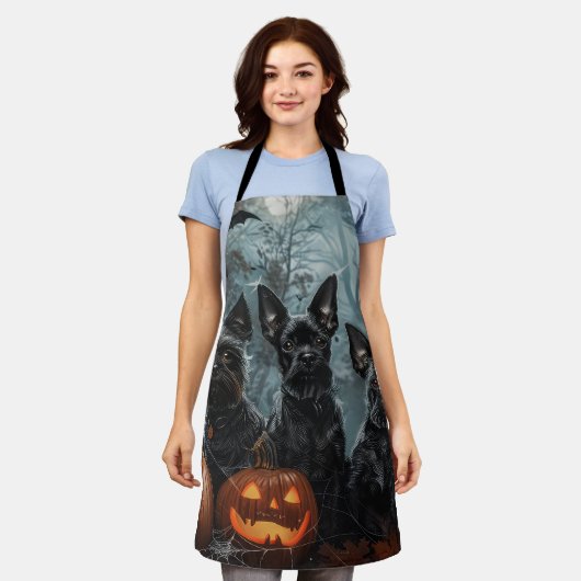アフェンピンシェルハロウィーンナイトドギーディライト エプロン (着用した状態)
