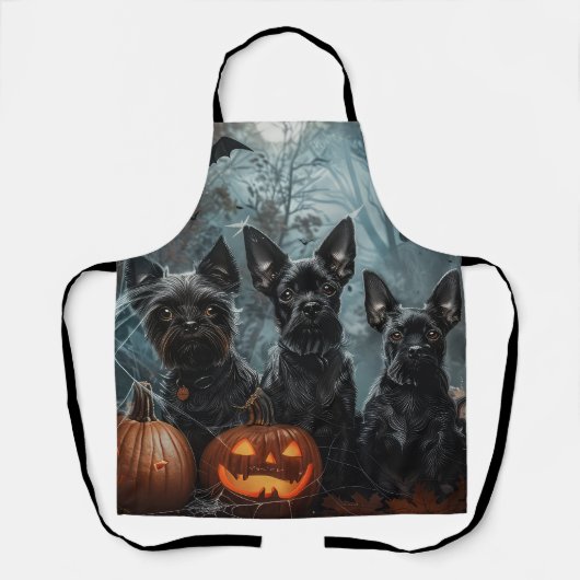 アフェンピンシェルハロウィーンナイトドギーディライト エプロン (正面)