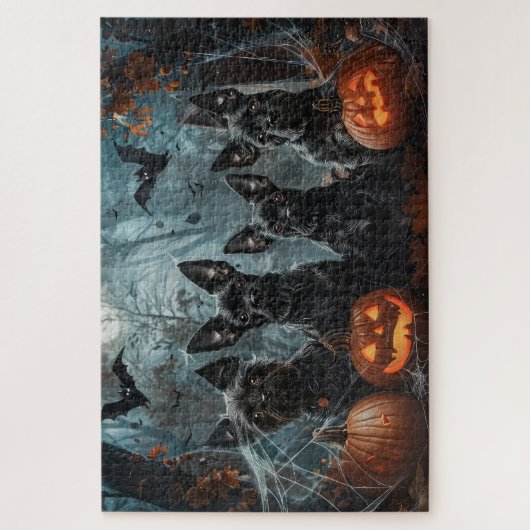 アフェンピンシェルハロウィーンナイトドギーディライト ジグソーパズル (縦)