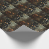 アフェンピンシェルライディングオートバイハロウィンホラー ラッピングペーパー (角)