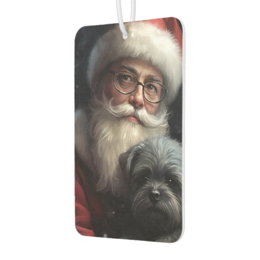 アフェンピンシャーとサンタクロースフェスティバルクリスマス カーエアーフレッシュナー (左)