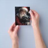 アフェンピンシャーとサンタクロースフェスティバルクリスマス チラシ (手)