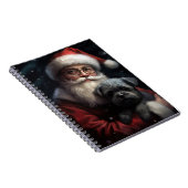 アフェンピンシャーとサンタクロースフェスティバルクリスマス ノートブック (右側)