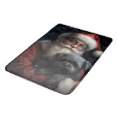 アフェンピンシャーとサンタクロースフェスティバルクリスマス バスマット (アングル)