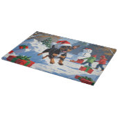 アフェンピンシャーのクリスマス　雪の祭典 カッティングボード (角)