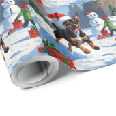 アフェンピンシャーのクリスマス　雪の祭典 ラッピングペーパー (ロールコーナー)