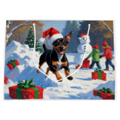 アフェンピンシャーのクリスマス　雪の祭典 ラージペーパーバッグ (正面)