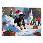 アフェンピンシャーのクリスマス　雪の祭典 ラージペーパーバッグ (裏面)