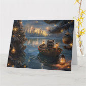 アフェンピンシャーフェスティバルクリスマスボヤージュ カード (黄色い花)