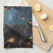 アフェンピンシャーフェスティバルクリスマスボヤージュ キッチンタオル (四つ折り)