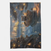 アフェンピンシャーフェスティバルクリスマスボヤージュ キッチンタオル (縦)