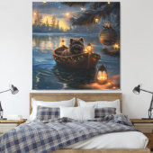 アフェンピンシャーフェスティバルクリスマスボヤージュ キャンバスプリント (インサイチュ (寝室))