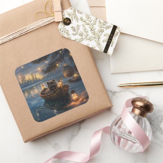 アフェンピンシャーフェスティバルクリスマスボヤージュ スクエアシール (ギフト)