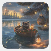 アフェンピンシャーフェスティバルクリスマスボヤージュ スクエアシール (正面)