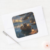 アフェンピンシャーフェスティバルクリスマスボヤージュ スクエアシール (封筒)