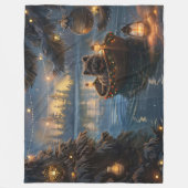 アフェンピンシャーフェスティバルクリスマスボヤージュ フリースブランケット (正面)