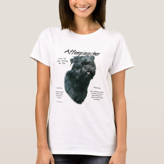 アフェンピンシャー履歴デザイン Tシャツ (正面)