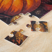 アフェンピンシャー秋の収穫感謝犬 ジグソーパズル (側面)