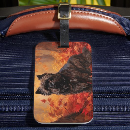 アフェンピンシャー紅葉秋インスパイア ラゲッジタグ (正面インサイチュ2)