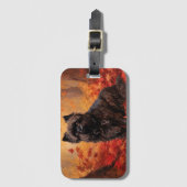 アフェンピンシャー紅葉秋インスパイア ラゲッジタグ (正面縦)