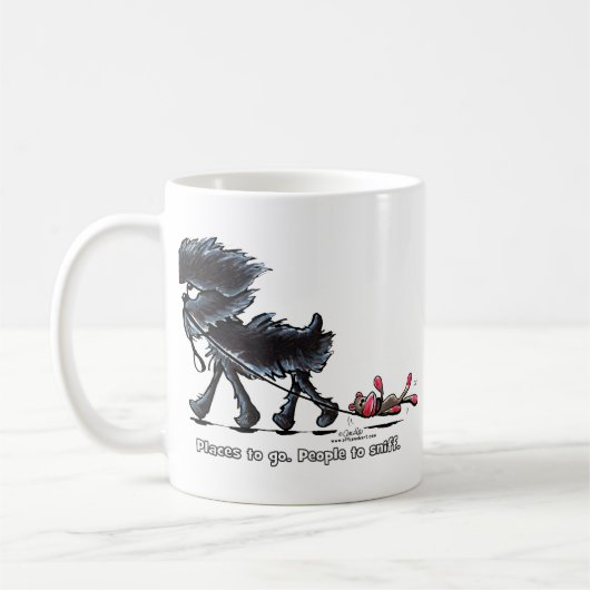 アフェンピンシャー行く場所 コーヒーマグカップ (左)