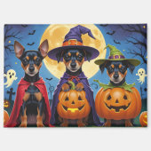 アフェンピンシャー かぼちゃ ハロウィン 冗談 マグネット (正面)